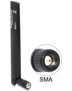 DeLOCK LTE-antenne, GSM/UMTS/WLAN/Bluetooth, SMA ha, sort