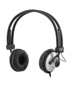 DELTACO høretelefoner med volumenkontrol, 2,2m kabel