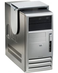 Almindelig, computerholder til montering under bord, sølv