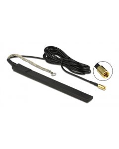 DeLOCK DAB+ antenn, aktiv, SMB ha, 23 dBi, rundstrålande, 3m kabel, klis