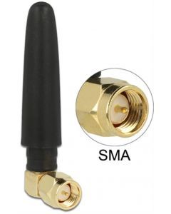 DeLOCK ISM antenn, 433MHz, rundstrålande, 1dBi, SMA ha, svart