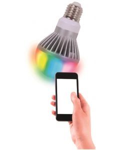 Ultron Save-E RGB LED-lampa, E27, 490±10lm, klot 120°, kan styras med en