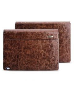 Mörkrunt läderfodral för Surface Book 2 13,5", magnetfäste, ultratunn