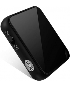 Bærbar stemmeoptager, 16 GB, stemmeaktivering, hurtig opladning, 176 timers optagetid