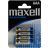 Maxell batterier, AAA (LR03), Alkaline, 1,5V, 4-pak
